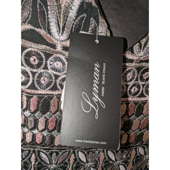 NEW Frank Lyman Gunmetal Blush Cocktail Dress - Picture 5 of 16